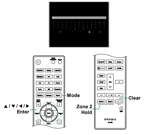 DRX-8.4 - Inputting characters – Integra Support